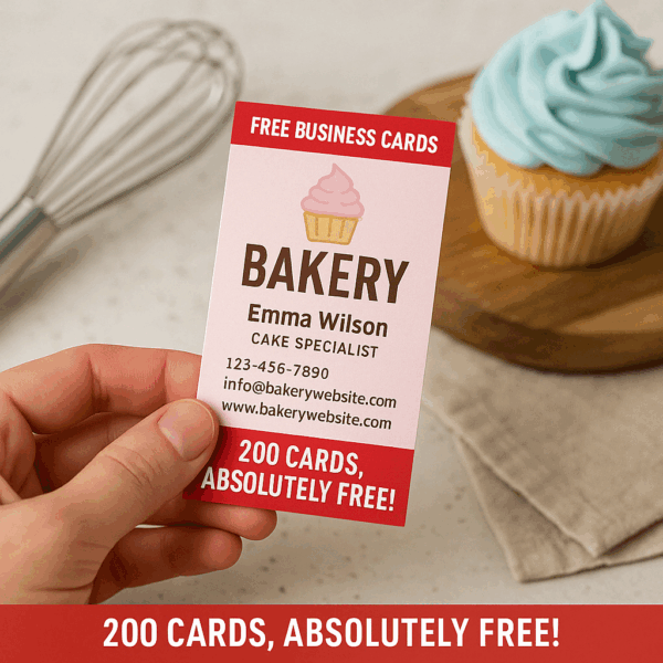 Free Business Cards For Bakers & Cake Artists