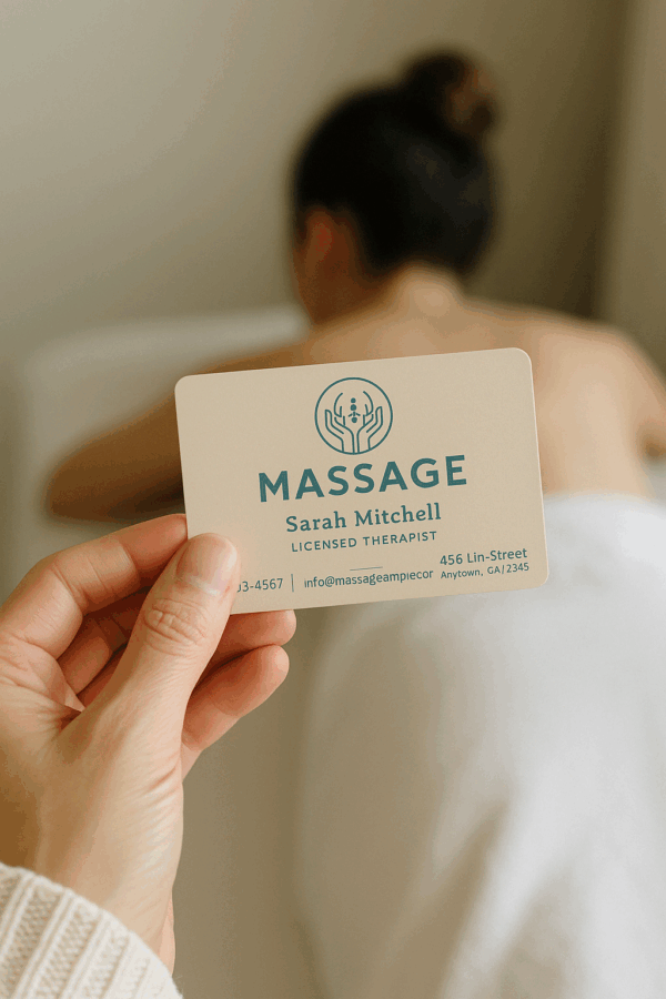 Free Business Cards For Massage Therapists
