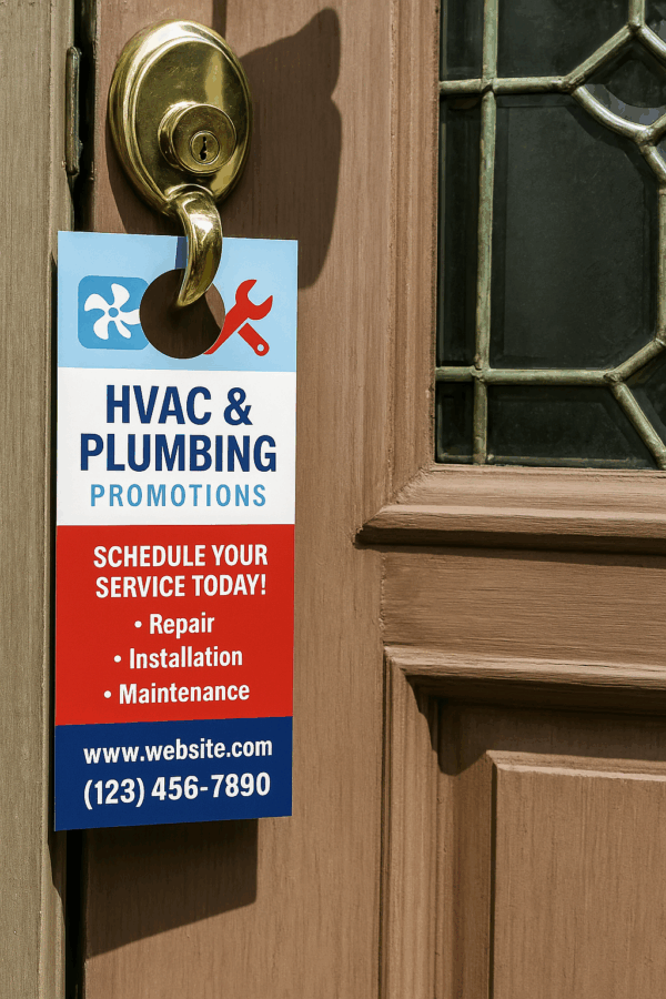 Free Door Hangers For HVAC & Plumbing Promotions