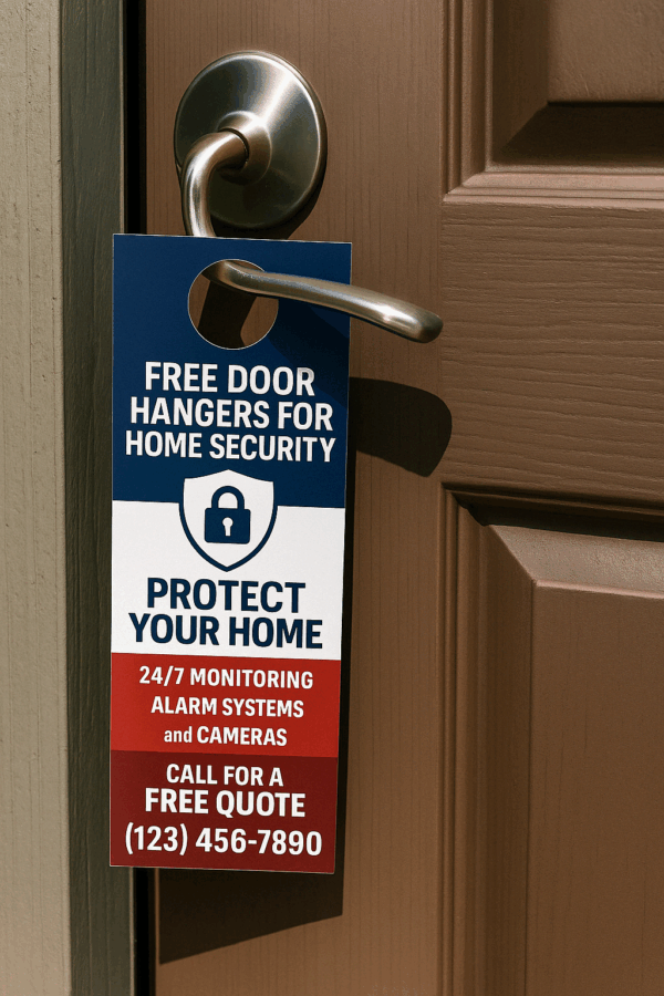 Free Door Hangers For Home Security Promotions