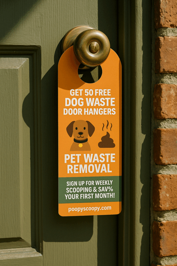 Free Door Hangers For Pet Waste Removal Promotions