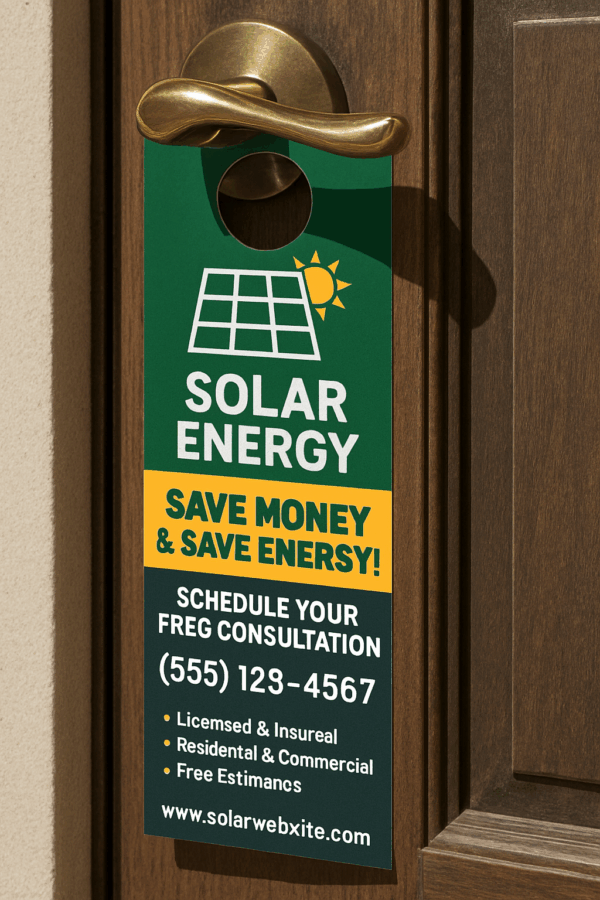 Free Door Hangers For Solar Energy Installers