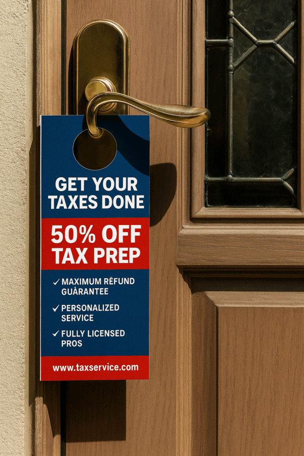 Free Door Hangers For Tax Prep Promotions