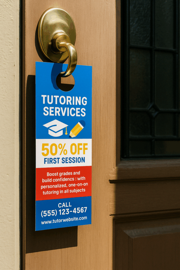 Free Door Hangers For Tutoring Promotions