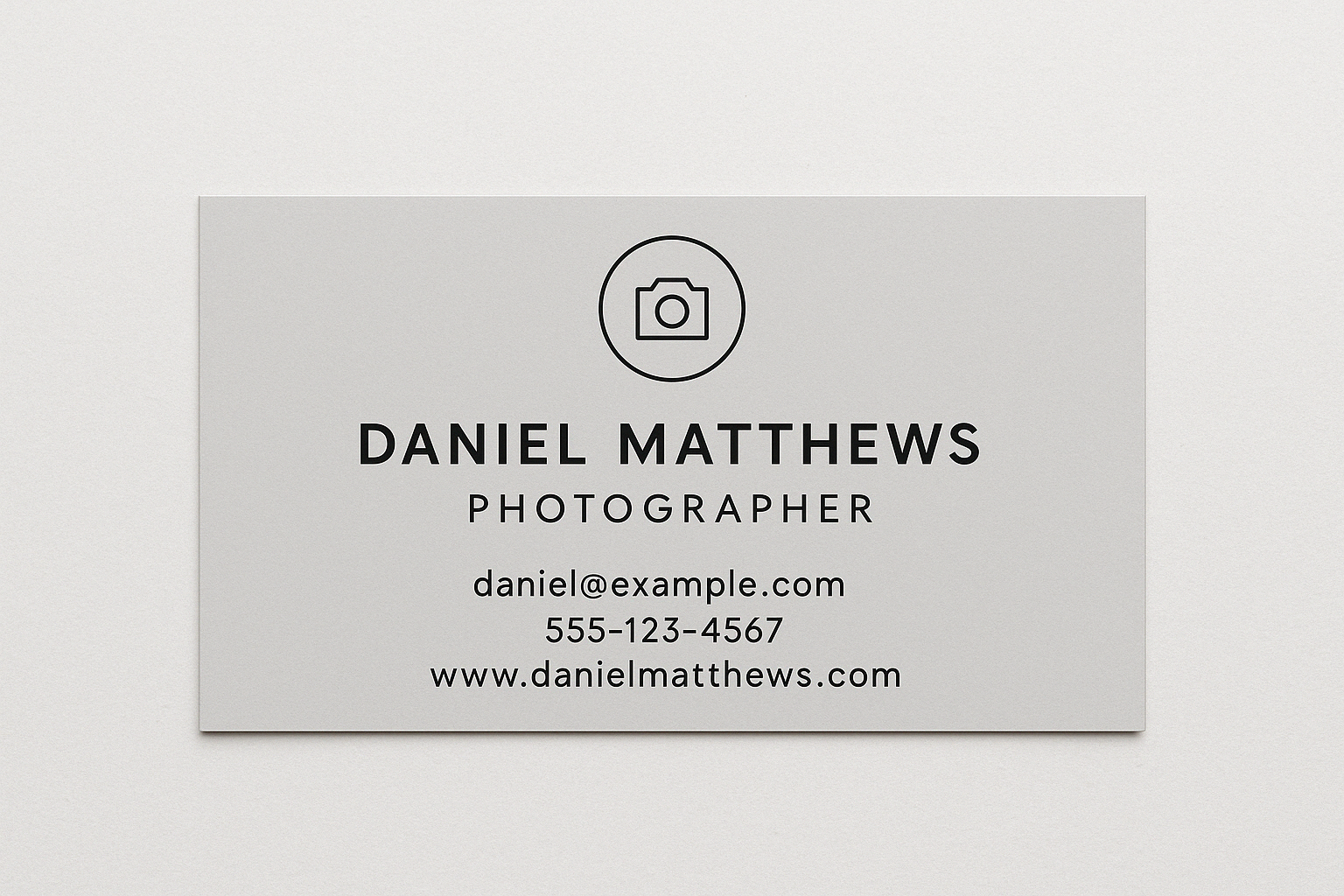 Free Photographer Business Cards