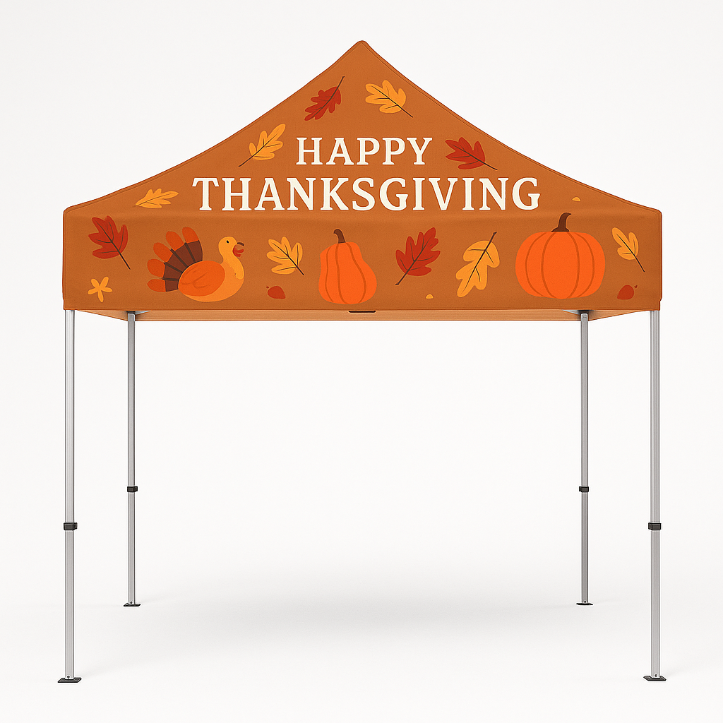 10x10 Aluminum Canopy Tent – Custom Thanksgiving Edition