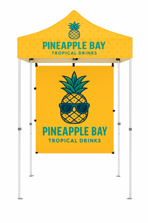 5ft Tent Backwall – Custom Printed for Small Canopies