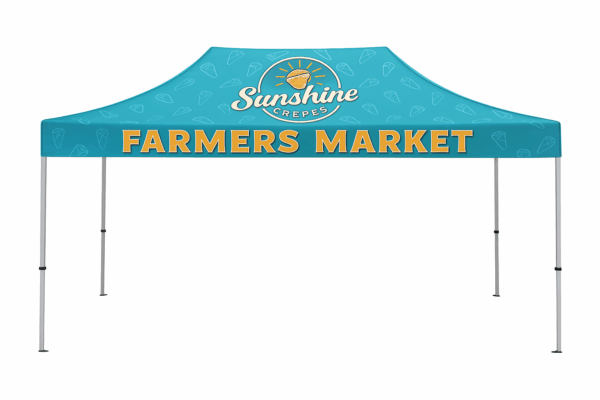 5ft Aluminum Canopy Tent – Custom Printed 15x10 Pop-Up